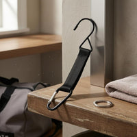 Metal Hardware Backpack Hanging Hook Iron Carabiner Bag Hook Black Carabiner Gear Clip Lightweight