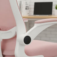 Rocking Function Swivel Task Chair with Headrest Thick Padded Seat Headrest Desk Chair Support Heavy Duty for Students, Teens, Bedroom