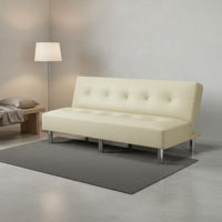 Foldable Sofa Bed Space Saving Modern Futon Couch High-Resilience Sponge Armless Sleeper Sofa for Small Apartment, Living Room, Office