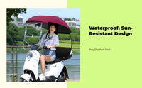 Electric Motorcycle Rain Cover, Sunshield Umbrella, Windproof and Rainproof E-Bike Cover, Universal Fit, Thickened and sturdy Shelter