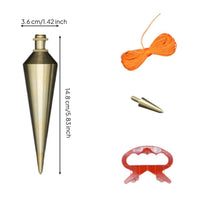 Brass plumb plumb weight, sturdy measuring tool, suitable for construction and woodworking, oxidation-resistant, easy to keep.