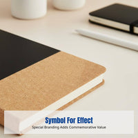Cork Notebook Set, Chinese Design, PU Cover, Personalized Insignia, Business Notes, Compact Notebook, Office Gift, Event