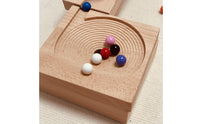 Marble Run with Wooden Blocks Open-Ended Wooden Marble Run Sensory Set for Young Children, Child-Centered School