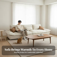 Sailboat Design Sofa Modern Minimalist aesthetic Couch abrasion-resistantResistant Living Room Seating for Cat Owners, Entertainers, Lounge Area, Apartment, Home