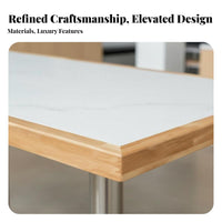 Canteen Table and Chair Group Waterproof abrasionResistant Square Table and 4 Chairs Set sturdyDuty Frame Modern Design