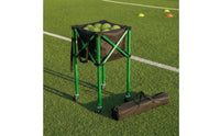 Ball Storage Cart Foldable Rolling Sports Ball Cart Foldable Athletic Gear Organizer with Removable Basket for Coaches, Teachers, Gym, School