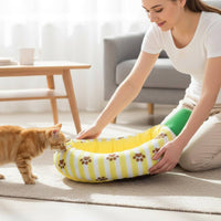 Banana Boat Bed Breathable Banana Dog Bed Year-Round Comfort