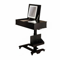 Wheeled fold-up Makeup Chest Movable with casters Vanity Table Vintage design versatileUse for Women, Students