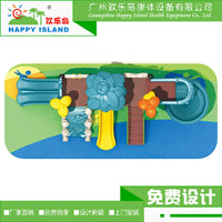 Outdoor Kindergarten Small Plastic Combination Slide Fun Island for Toddlers
