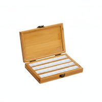 Wooden Watercolor Paint Organizer Multi-Grid Bamboo Paint Storage Box With Latch Art Supplies for Beginners