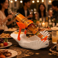 White Goose Bottle Holder Craft Ornament Decoration