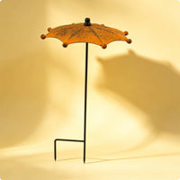 Umbrella Garden Stake Speckled Finish Outdoor Decor Rounded Tip for Courtyard
