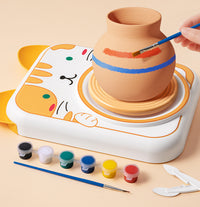免烧陶泥陶艺机小学生儿童手工diy制作材料工具套装电动陶艺机
