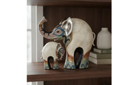 Resin Elephant Statues Light Luxury Tabletop Sculptures Retro Design House Decoration for Study, Entryway