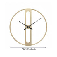 Modern Geometric Metal Timepiece Minimalist Openopenwork Wall Timepiece Black