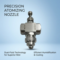 Spray Tip for Misting, Stainless Steel Fine Mist Nozzle, Siphon Fan-Shape Spray  #variant:Adjustable Flat Fan Spray