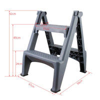 2-Step Folding Stool Foldable 2-Step Folding Ladder Thickened for Car Wash, Home