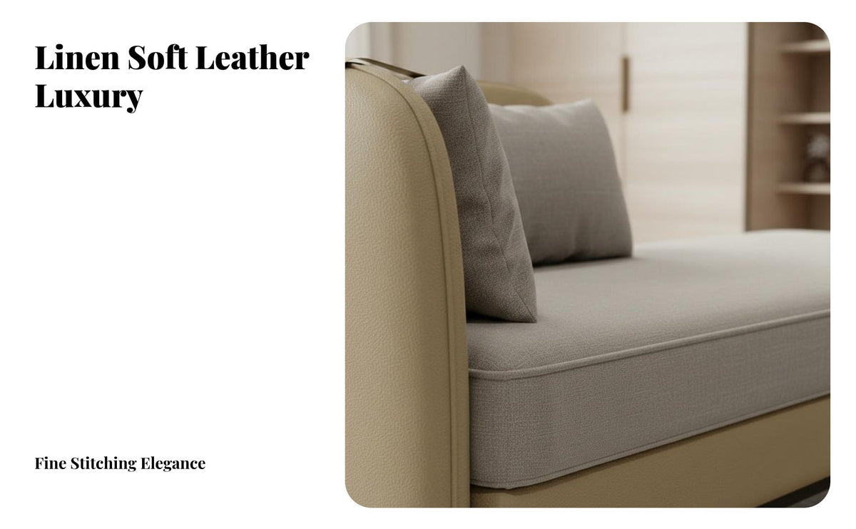 Light Luxury Chaise Longue Nordic Design Oversized Single-Person Couch Modern Minimalist Design Lounge Chair Comfortable for Apartment Dwellers, Hotel Operators, Homeowners, Bedroom, Reading Nook, Cream Ice, Balcony