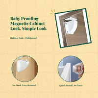 attraction lockized Cabinet Lock, baby-secure Drawer Lock, unseen sticky Infant Proofing Latch, No-Drill Installation, Hidden Protection for Cabinets & Drawers