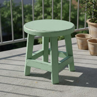 Round Wooden Stool Multi-Purpose Round Wood Plant Stand Lightweight for Balcony