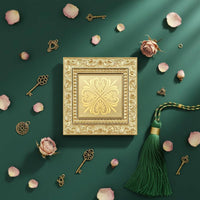 Brass Socket with USB Decorative Carved Frame Universal Power Outlet