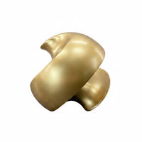 Abstract Tabletop Sculpture Modern Twisted Sculpture Polished Curved Surfaces