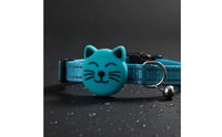 Quick-Release Cat Collar with Tracker Holder Adjustable Cat Tracker Collar Long-Lasting Comfortable for Kittens