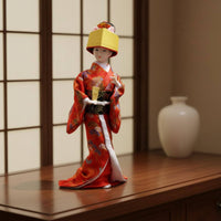 Japanese Geisha Doll Handmade Kimono Doll Figurine Intricate Craftsmanship