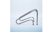 2 Pieces Pool Handrail 304 Stainless Steel Pool Handrail with Mounting Base for Homeowners, Hotel Owners, Spa