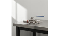 Inline Kettle Drain-Valve Assembly Compact Ball Valve with Bulkhead Fitting Fast Bulkhead Fitting for Home Brewing