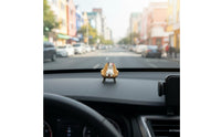 Aesthetic Decor Cartoon Cat Car Ornament Funny Cute Kitten Car Statue Easy to Install for Center Console