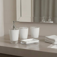 4 Pieces 4 Piece Bathroom Set Shockproof-Resistant for Dorm Room
