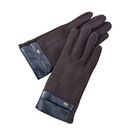 Men's Winter PU Leather Touchscreen Gloves for Outdoor Cycling and Warmth