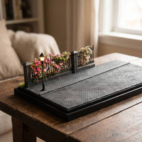 Diorama Base with Street Lamp Light-up Miniature Street Scene Base 1/72 Scale Scene Display Foundation for Collectors