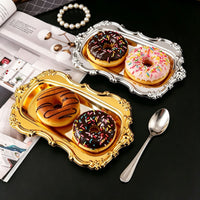 Decorative Tray Embossed Household Tableware European Design