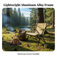 Lowrear Folding Chair Foldable Design Beach Seat Easy Setup for Campers, Adults