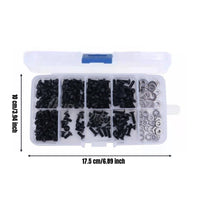180 Pieces M3 M4 Screw and Nut Set Assorted Sizes M3 M4 Screw Assortment Commonly Used Parts Model Car Repair Set for Workshop