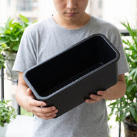 Large Automatic-Watering Planter Box, Outdoor Plant Pots for Balcony, 15L Grow Box with Soil & Plant Food, Synthetic Material