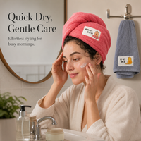 Extra Large Absorbent Quick-Dry Hair Towel for Adults, 2-Pack