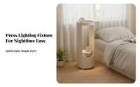 Cylindrical Lighted Accent Table LED Lighting Nightstand Raised Anti-Drop Rim