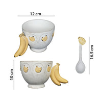 Banana Tableware Cream Ceramic Tableware Glazed