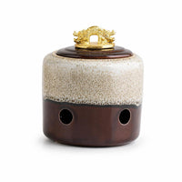 Kiln-Fired Glazed Dragon Garlic Jar Ceramic Garlic Jar