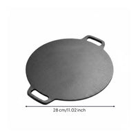 Cast Iron Pancake Griddle Thick Round Cast Iron Griddle Dark Metal Finish