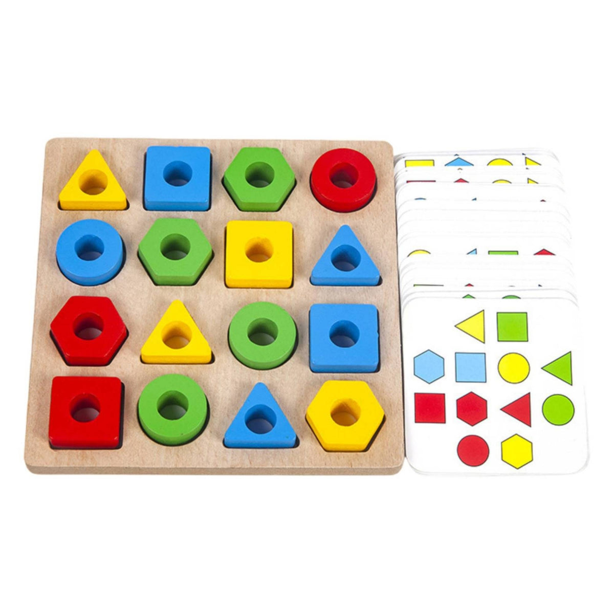 Child-Centered Geometric Matching Toy Sorting Wooden Shape Puzzle Hands-on Shape Sorter Cognitive for Preschoolers