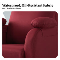 Fabric Recliner with Footrest Reclinable Gaming Seat Headrest Pillow Support for Internet Cafe