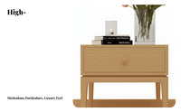 Single-Drawer Cabinet with Open Shelf Minimalist Design Nightstand Modern design