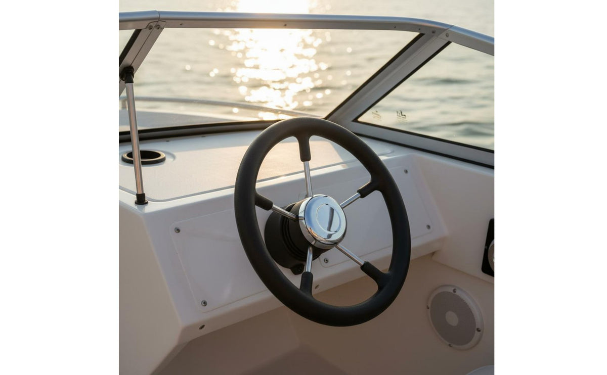 Stainless Steel Steering Wheel Mirror Polished Yacht Steering Wheel for Boat