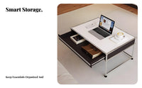 Dual-Level Utility Table Versatile Design Household Furniture Contemporary Aesthetic Multi-Functional for Apartment Dwellers