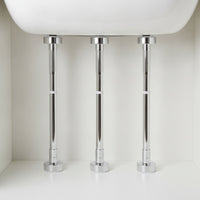 3 Pieces No-Drill Undermount Sink Support Rod Heavy-Duty Telescopic Support Rod Rust-Proof Hardware Stable for Bathroom
