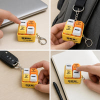 4-Key New Year Edition Luminous Electronic Voice Button Decompression Keyboard Sound Toy Keychain Pendant